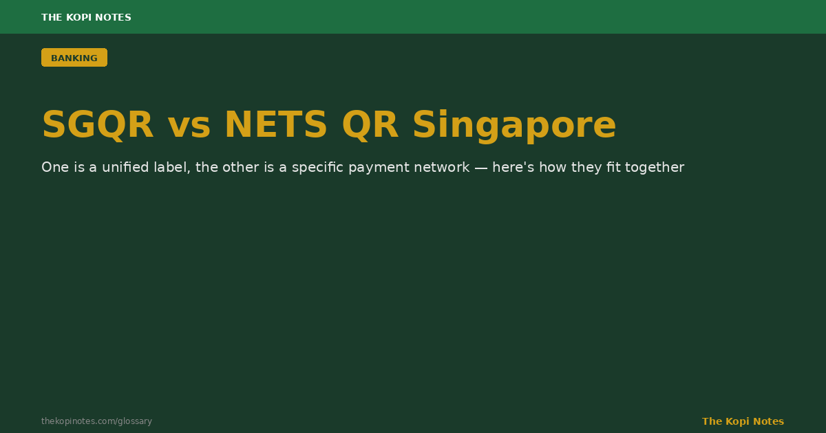 SGQR vs NETS QR Singapore: What's the Difference When You Scan to Pay?