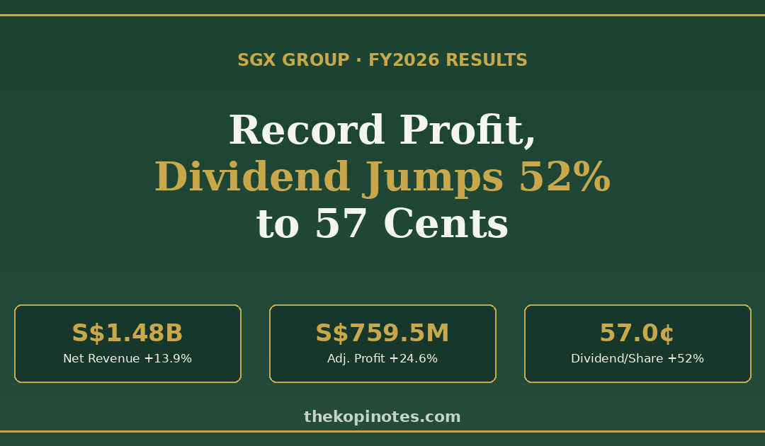 SGX Group FY2026 results featured image: record profit, dividend jumps 52% to 57 cents