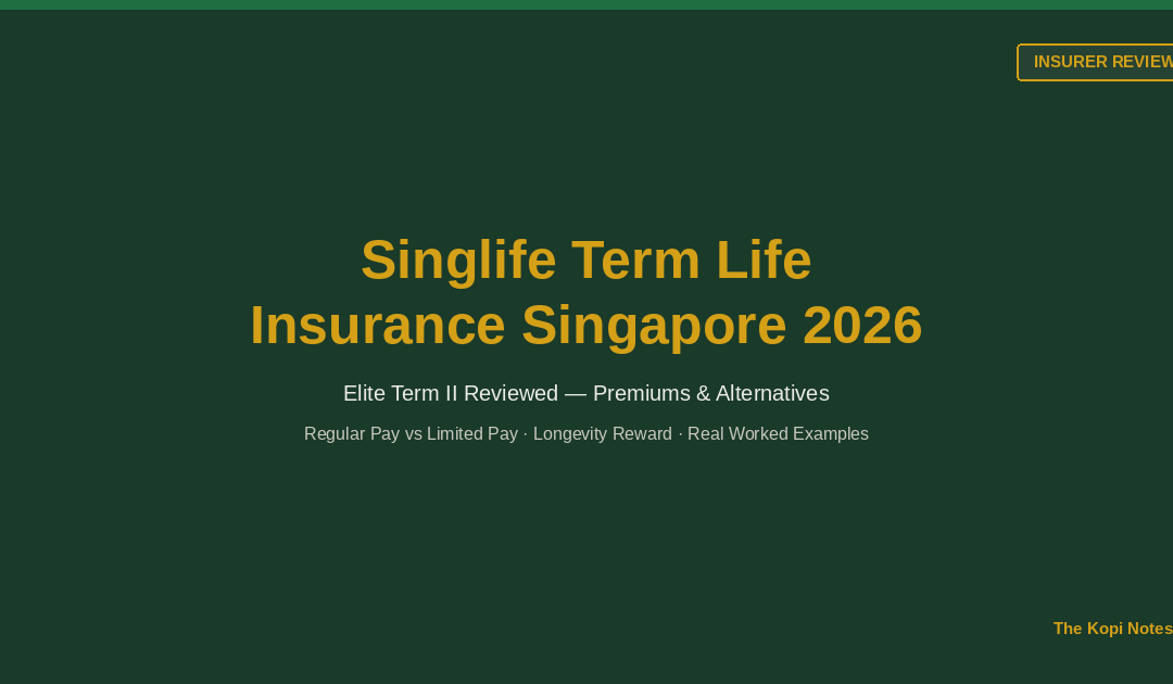 Singlife Term Life Insurance Singapore 2026 — The Kopi Notes