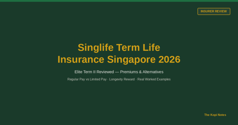Singlife Term Life Insurance Singapore 2026: Elite Term II Reviewed, Premiums & Alternatives