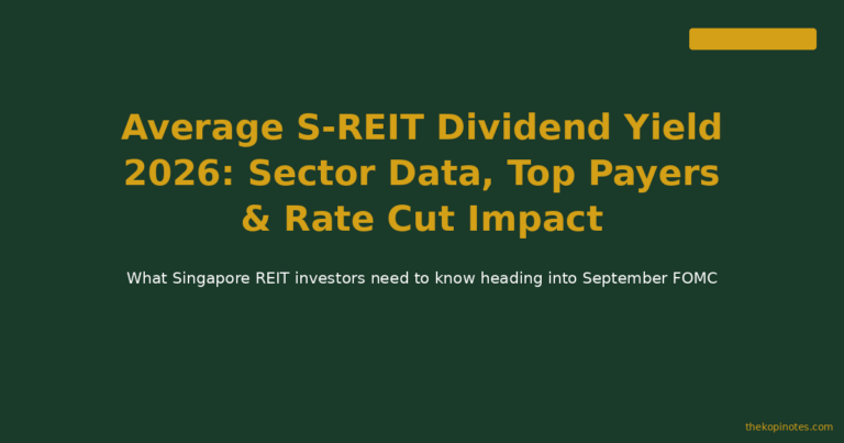 Average S-REIT Dividend Yield 2026: Sector Data, Top Payers & Rate Cut Impact