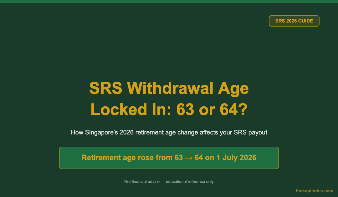 SRS Withdrawal Age Singapore 2026: How It’s Locked In