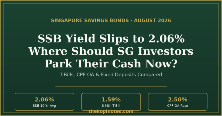 SSB August 2026: Yield Falls to 2.06%, T-Bills Close the Gap