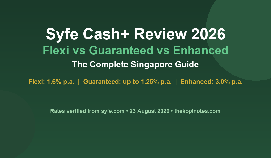 Syfe Cash+ Review 2026: Flexi vs Guaranteed vs Enhanced (Singapore Guide)