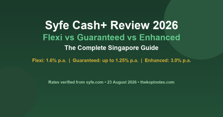 Syfe Cash+ Review 2026: Flexi vs Guaranteed vs Enhanced (Singapore Guide)
