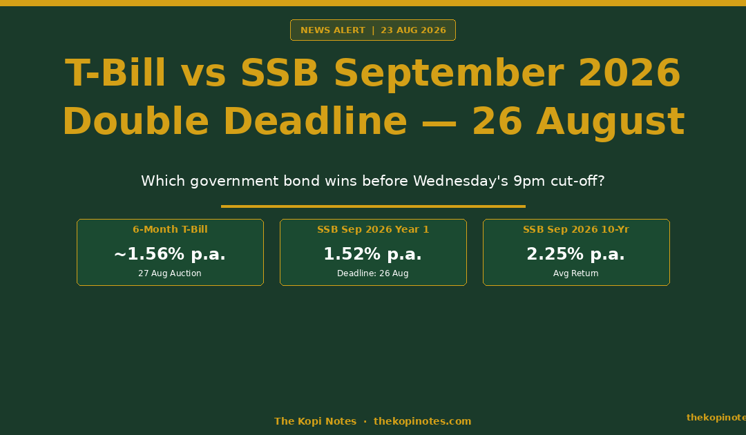 T-Bill vs SSB September 2026 — Double Deadline 26 August