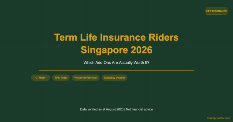 Term Life Insurance Riders Singapore 2026: Which Add-Ons Are Actually Worth It?