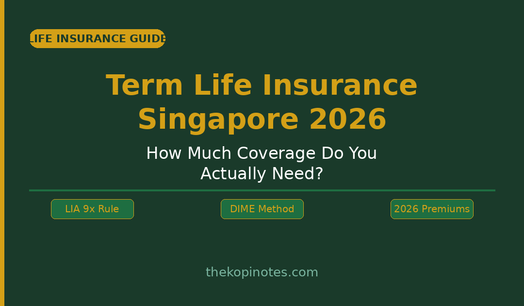 Term Life Insurance Singapore 2026: How Much Coverage Do You Actually Need?