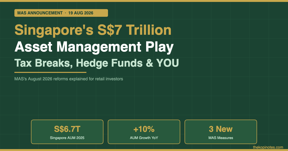 Singapore’s S$7 Trillion Asset Management Play: MAS Tax Breaks & What They Mean for Retail Investors (2026)