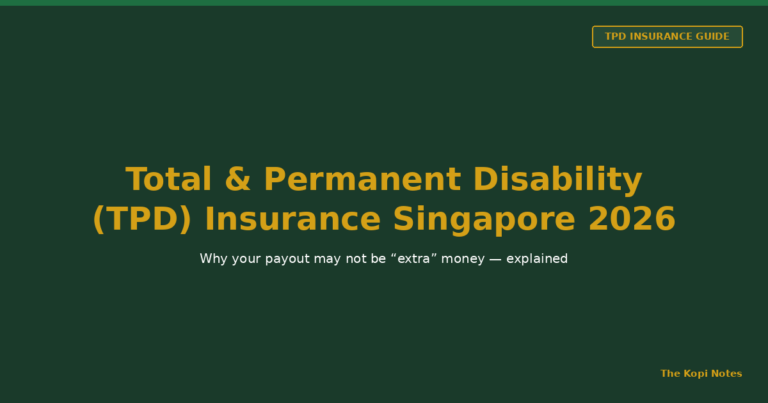 Total & Permanent Disability (TPD) Insurance Singapore 2026: Why Your Payout May Not Be “Extra” Money