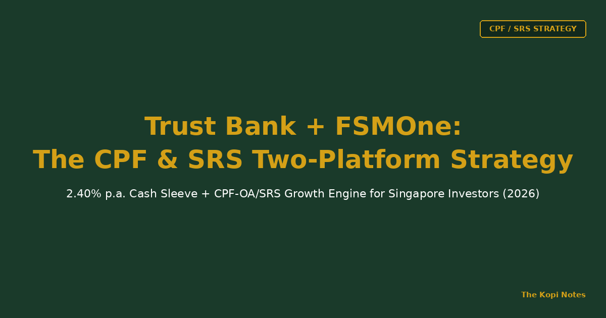 Trust Bank + FSMOne: The CPF & SRS Two-Platform Strategy for Singapore Investors (2026) — The Kopi Notes