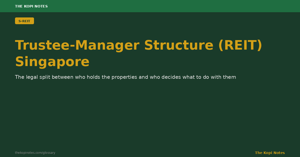 Trustee-Manager Structure (REIT) Singapore: Why Two Separate Companies Run Every S-REIT