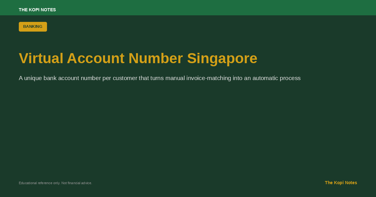 Virtual Account Number Singapore: How Businesses Automate Payment Reconciliation (2026)