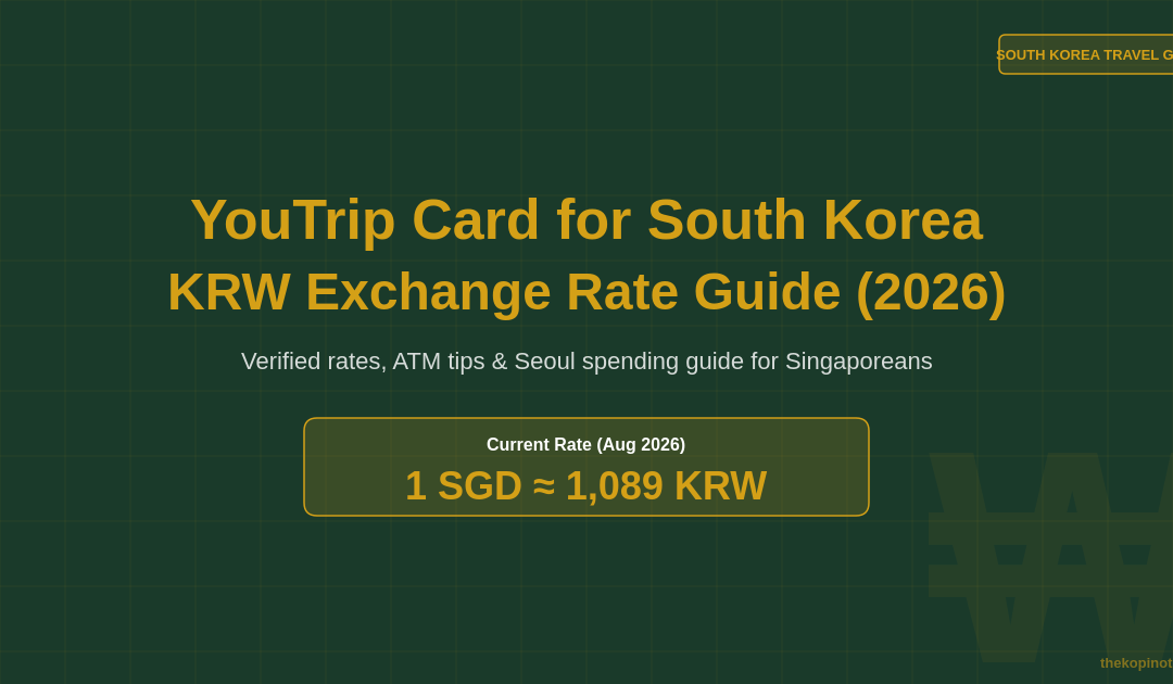 YouTrip Card for South Korea: KRW Exchange Rate & Seoul Travel Guide 2026 — The Kopi Notes