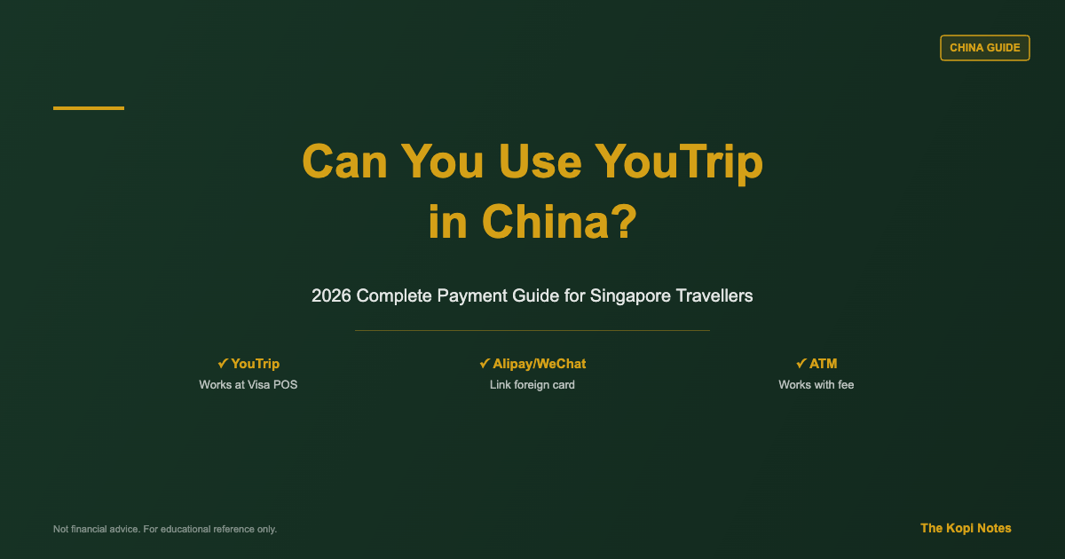 Can You Use YouTrip in China? 2026 Complete Payment Guide — The Kopi Notes