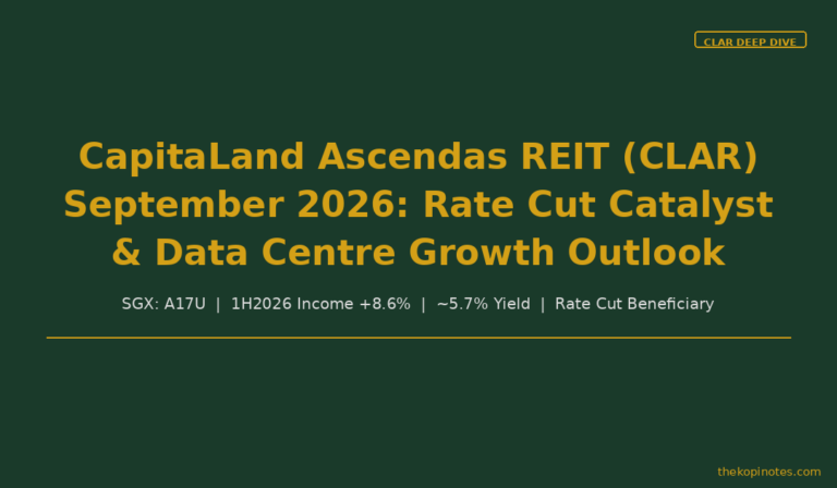 CapitaLand Ascendas REIT (CLAR) September 2026: Rate Cut Catalyst, 1H2026 Results & Data Centre Growth Outlook (A17U)