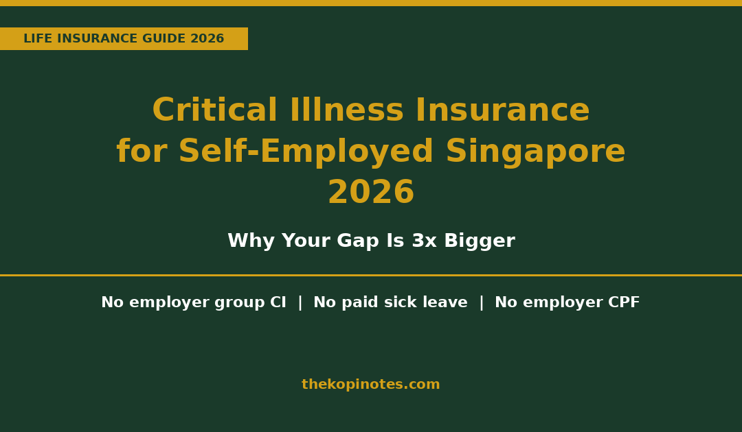 Critical Illness Insurance for Self-Employed Singapore 2026