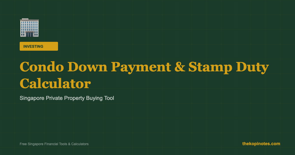 Condo Down Payment Calculator Singapore 2026