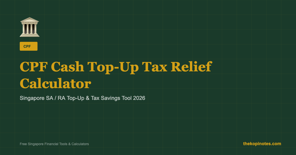CPF Cash Top-Up Tax Relief Calculator Singapore 2026