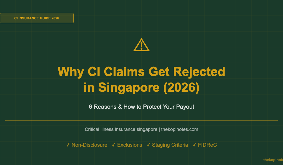 Critical Illness Insurance Singapore 2026: 6 Reasons CI Claims Get Rejected (And How to Avoid Them)