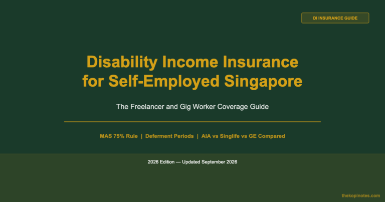 Disability Income Insurance for Self-Employed Singapore 2026: The Freelancer Coverage Guide