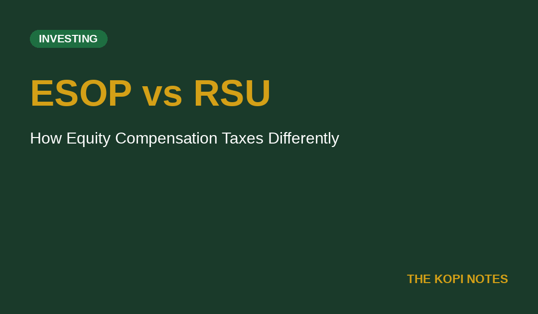 ESOP vs RSU Singapore: How Two Common Equity Compensation Structures Tax Very Differently