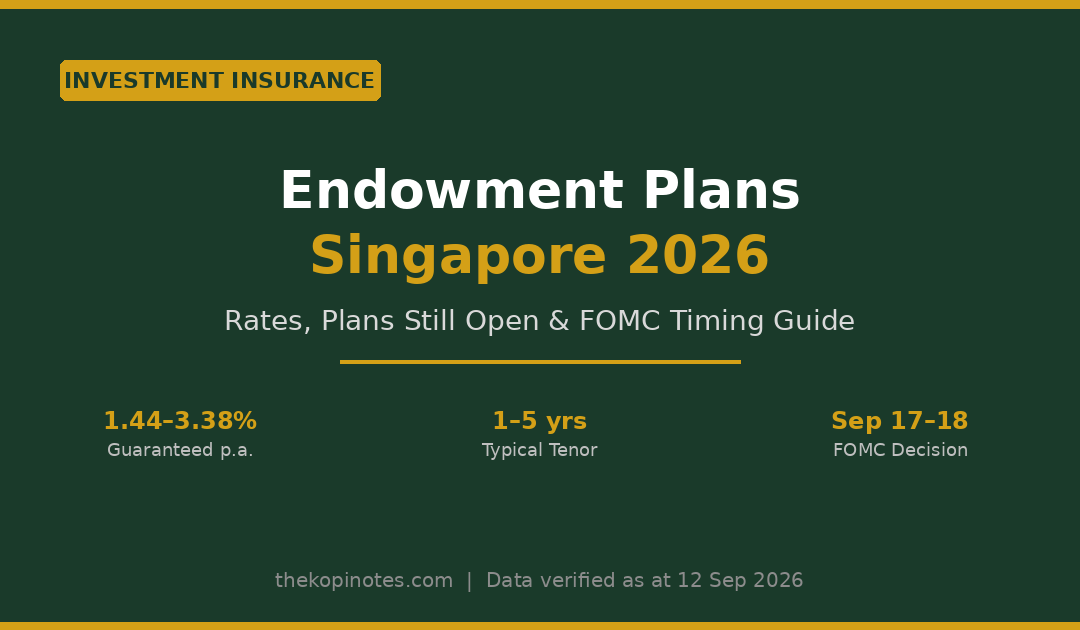 Endowment plans Singapore 2026 rates comparison featured image