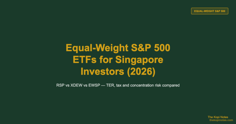 Equal-Weight S&P 500 ETFs for Singapore Investors (2026 Guide)
