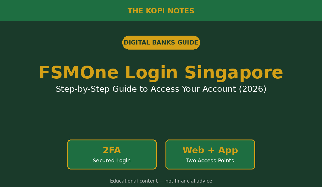 FSMOne Login Singapore Step-by-Step Guide 2026