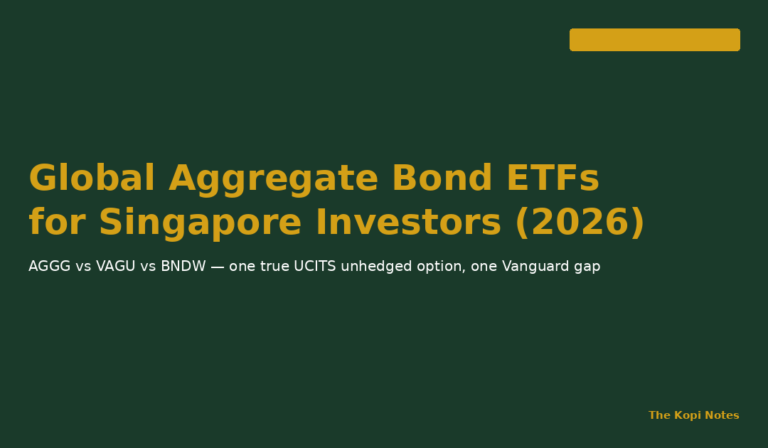 Global Aggregate Bond ETFs for Singapore Investors: AGGG vs VAGU vs BNDW (2026 Guide)