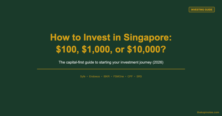 How to Invest in Singapore: What to Do With $100, $1,000, or $10,000 (2026)
