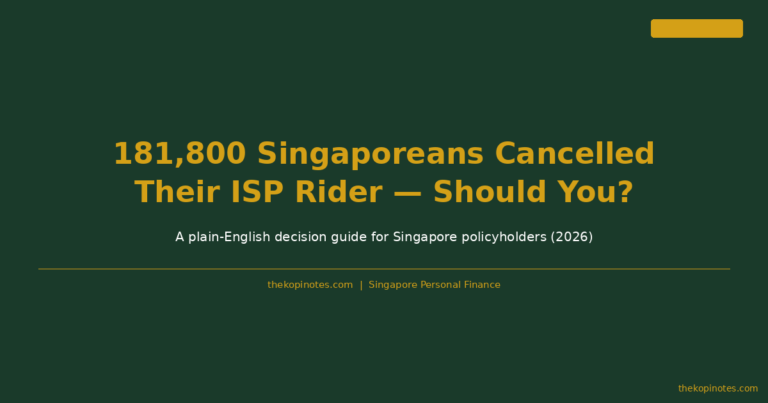 181,800 Singaporeans Cancelled Their ISP Rider in 2025 — Should You?