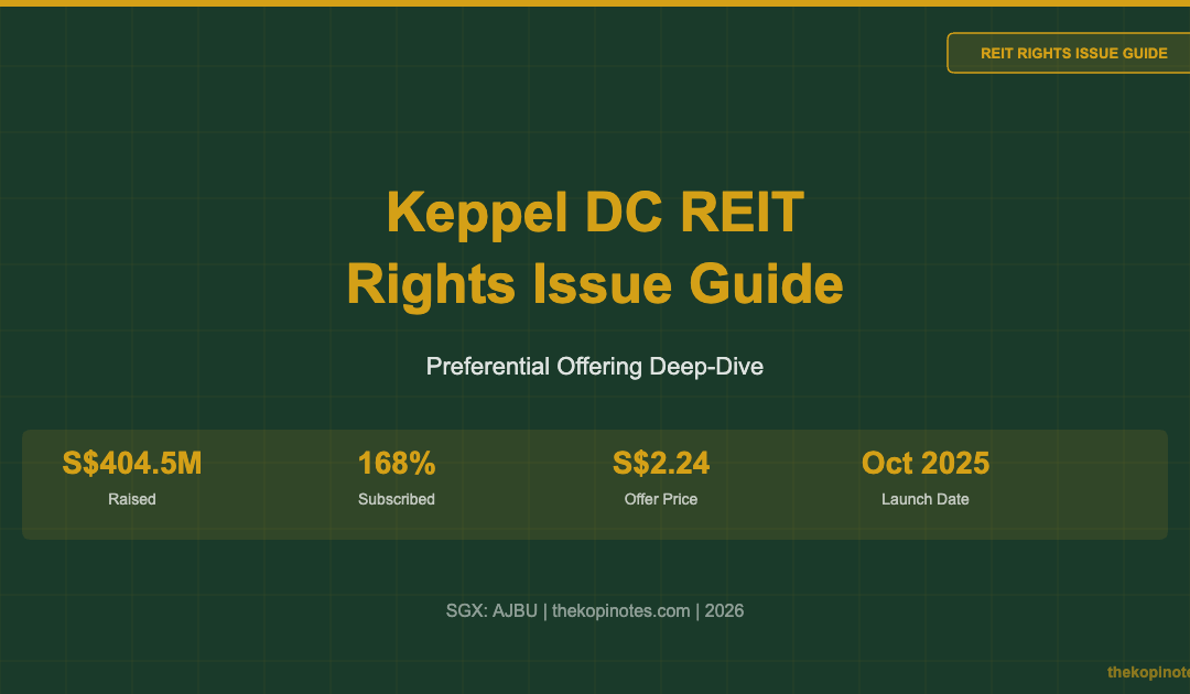 Keppel DC REIT Rights Issue & Preferential Offering Guide 2026 (SGX: AJBU) — The Kopi Notes