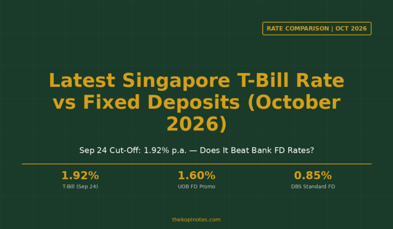 Latest Singapore T-Bill Rate (September 2026): Does 1.92% Beat Fixed Deposits?