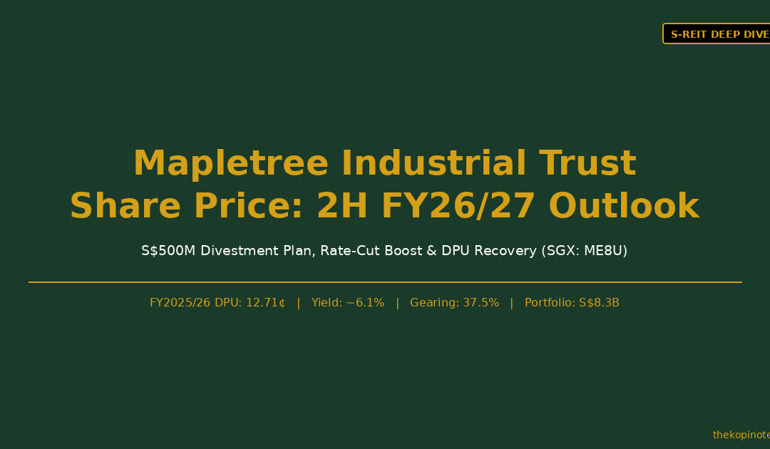 Mapletree Industrial Trust Share Price 2026 2H Outlook — The Kopi Notes