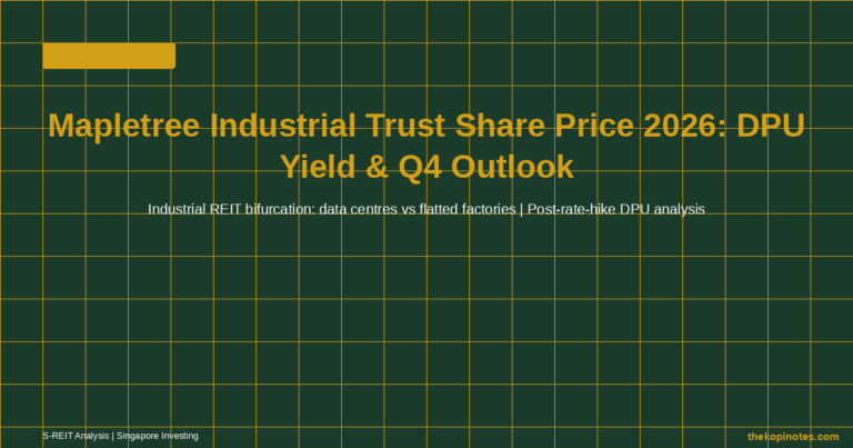 Mapletree Industrial Trust Share Price 2026: DPU Yield and Q4 Industrial REIT Outlook