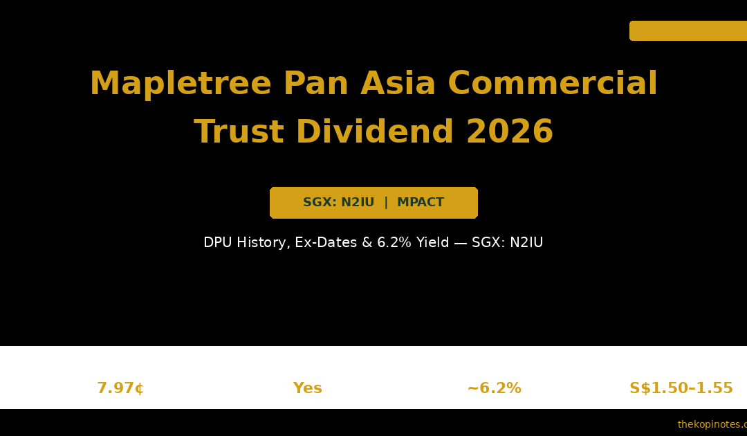 Mapletree Pan Asia Commercial Trust Dividend 2026 Guide (SGX: N2IU) — The Kopi Notes