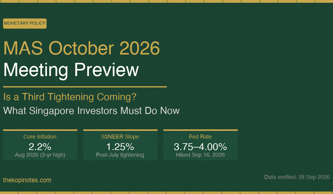 MAS October 2026 Monetary Policy Meeting Preview – Will MAS Tighten Again?