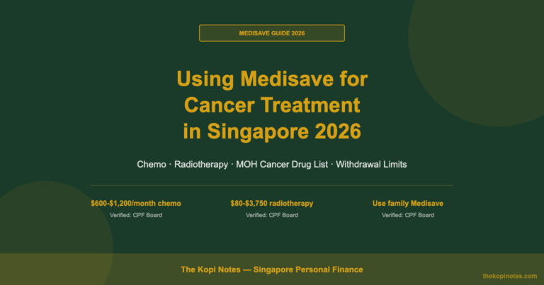 Using Medisave for Cancer Treatment in Singapore 2026: Chemo, Radiation & Drug List