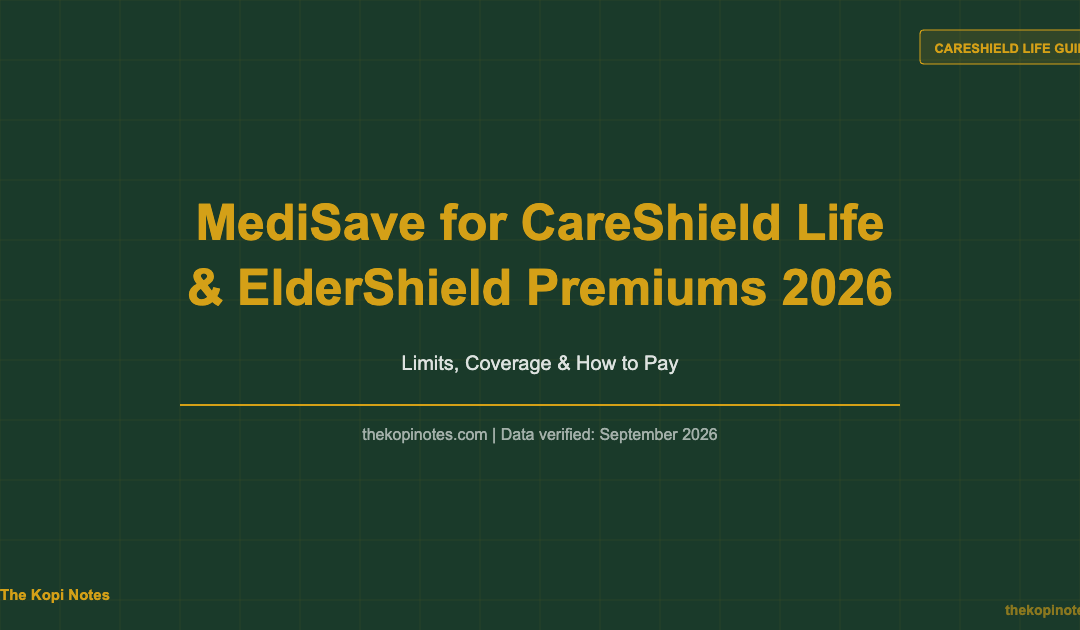 MediSave for CareShield Life & ElderShield Premiums 2026 — The Kopi Notes