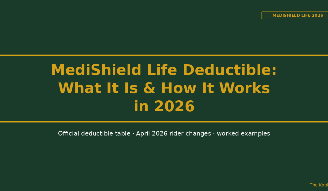 MediShield Life Deductible: What It Is & How It Works in 2026 — The Kopi Notes