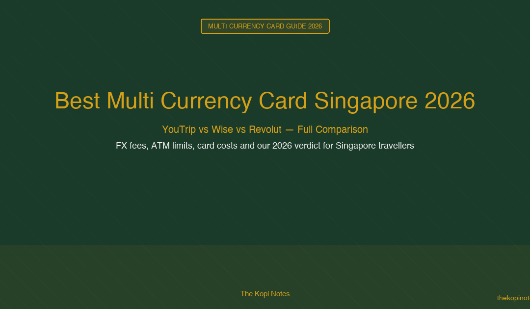 Best Multi Currency Card Singapore 2026: YouTrip vs Wise vs Revolut