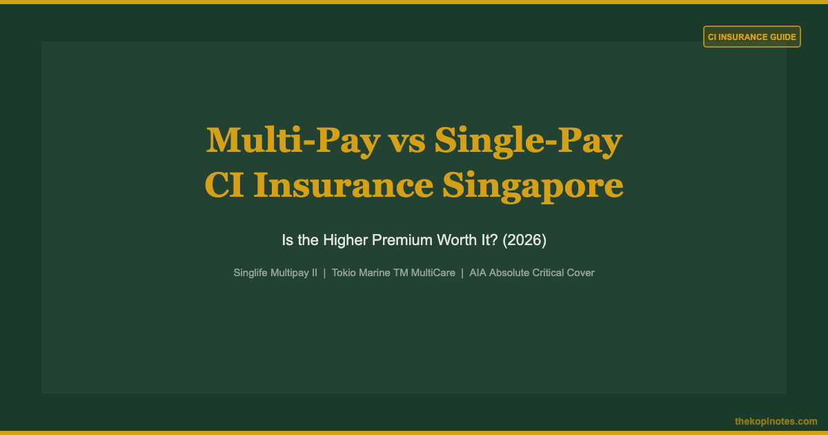 Multi-Pay Critical Illness Insurance Singapore 2026: Is It Worth Paying More? — The Kopi Notes