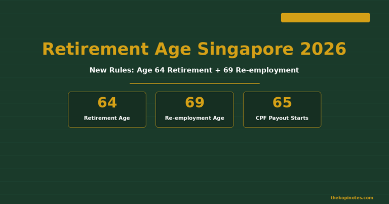 Retirement Age Singapore 2026: New 64 & 69 Rules, CPF Timetable & Your Plan