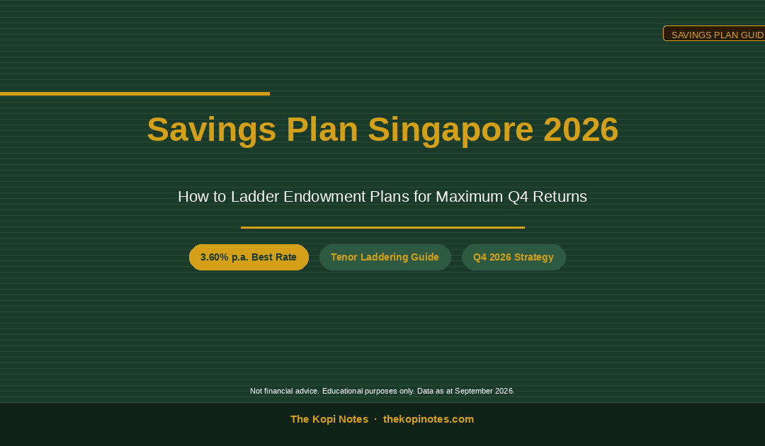 Savings Plan Singapore 2026: How to Ladder Endowment Plans for Maximum Q4 Returns — The Kopi Notes