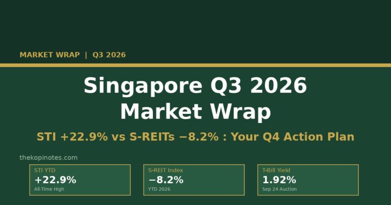 Singapore Q3 2026 Market Wrap: STI at 22.9% YTD While S-REITs Slump — What Investors Need to Know