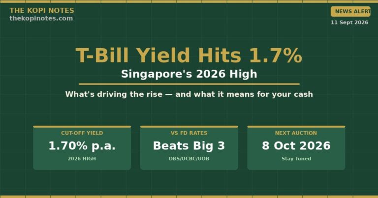 Singapore 6-Month T-Bill Yield Hits 1.7% in September 2026