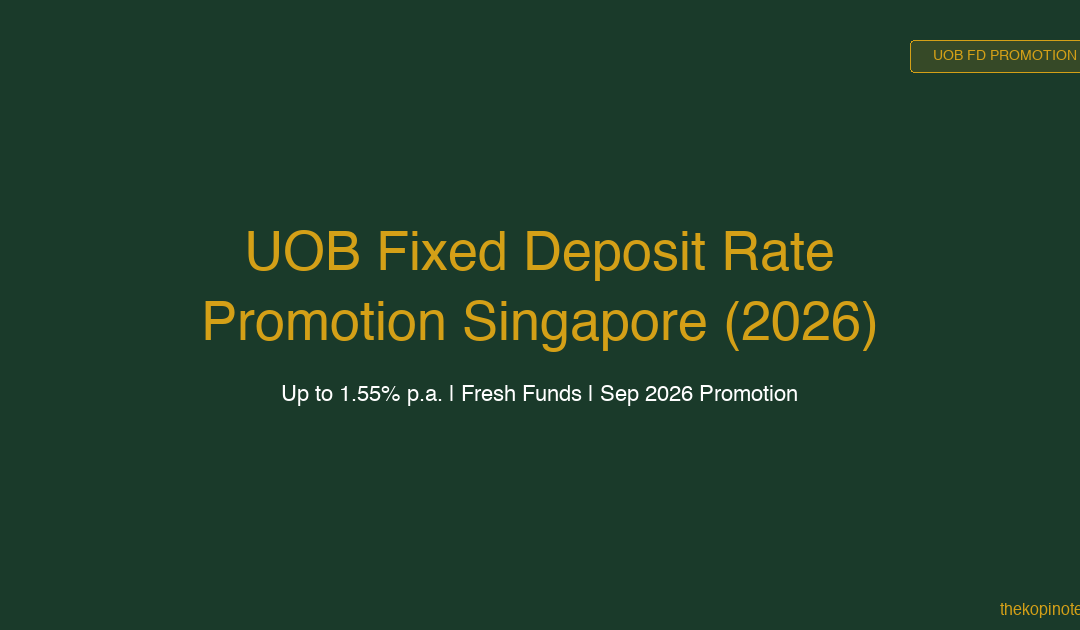 UOB Fixed Deposit Rate Promotion Singapore (September 2026): Up to 1.55% p.a.