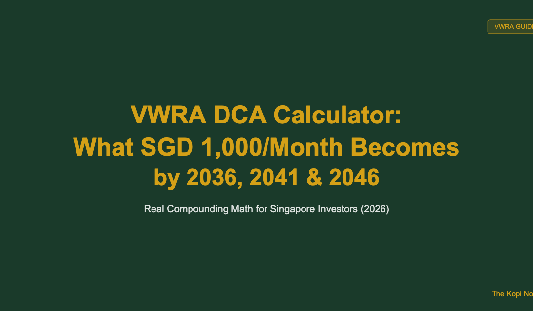 VWRA Dollar-Cost Averaging Calculator: What SGD 1,000/Month Becomes by 2036 (2026 Guide) — The Kopi Notes