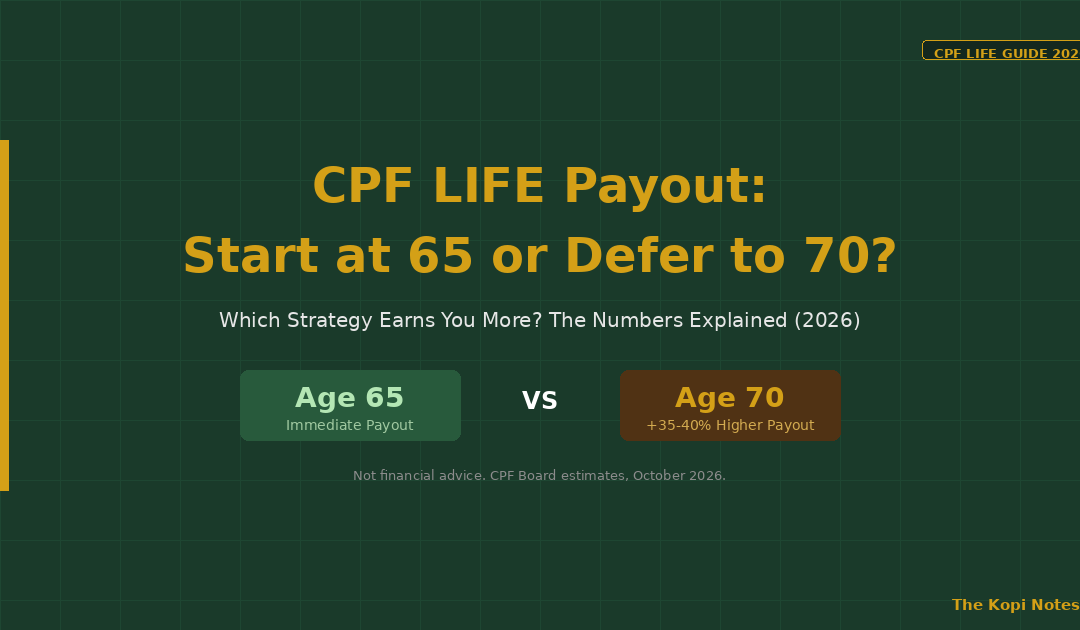 CPF LIFE Payout: Start at 65 or Defer to 70? Singapore Guide 2026 — The Kopi Notes